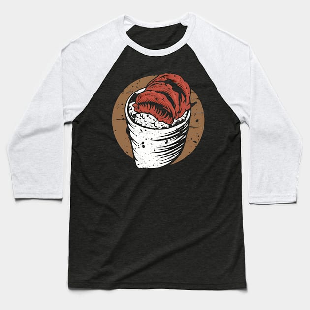 Sushi Roll Baseball T-Shirt by NomiCrafts